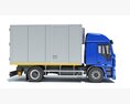 Blue Refrigerator Truck 3D 모델 