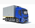 Blue Refrigerator Truck 3D 모델 