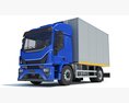 Blue Refrigerator Truck Modelo 3d argila render