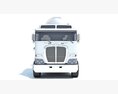 Heavy-Duty Truck With Tank Trailer 3Dモデル front view