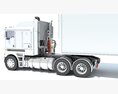 Long Hood Truck With Refrigerator Trailer 3Dモデル dashboard