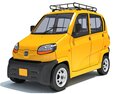 Bajaj Qute Auto Taxi 3D 모델 