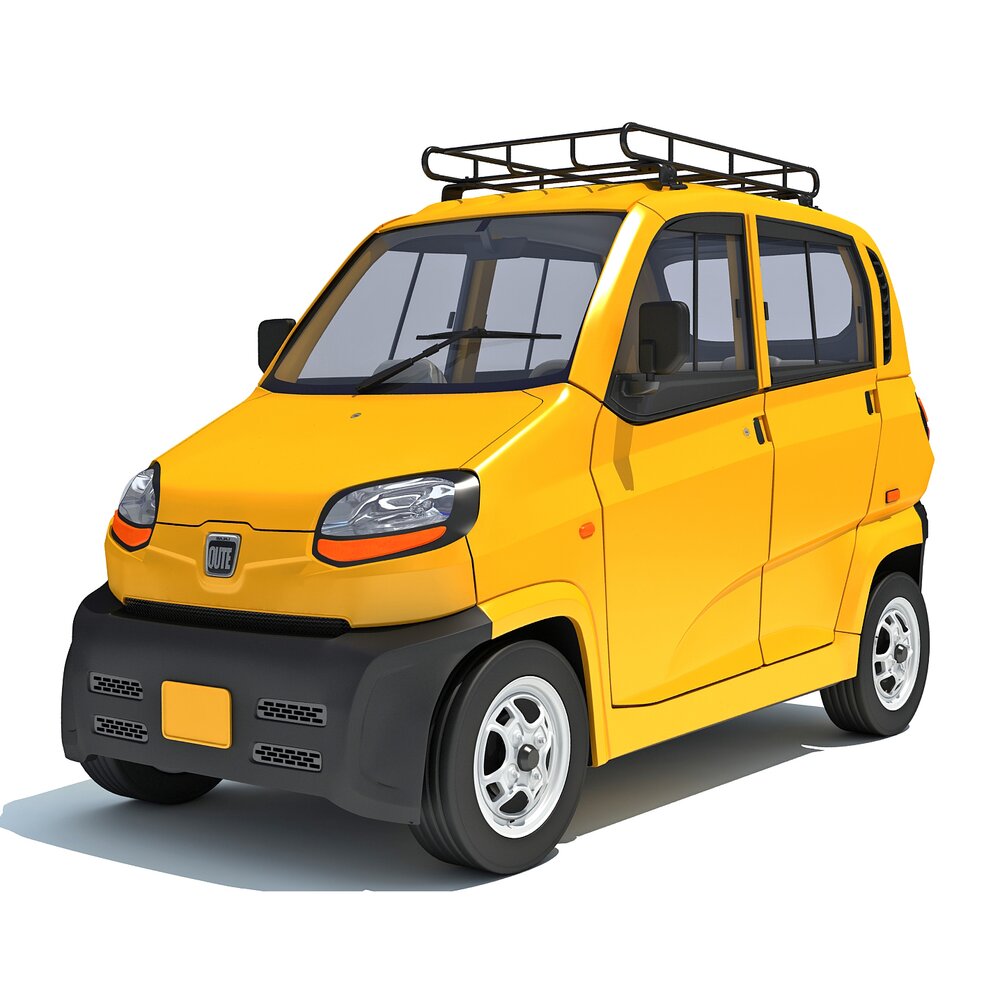 Bajaj Qute Auto Taxi 3D модель