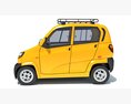 Bajaj Qute Auto Taxi 3d model back view