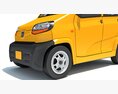 Bajaj Qute Auto Taxi Modello 3D clay render