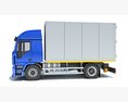 Transporter Box Truck 3D 모델  back view