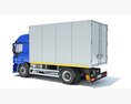 Transporter Box Truck 3D模型 wire render