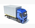 Transporter Box Truck Modello 3D vista dall'alto