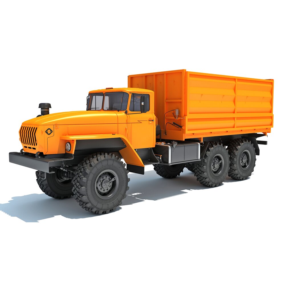 URAL Civilian Truck Off Road 6x6 Vehicle 3D model
