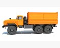 URAL Civilian Truck Off Road 6x6 Vehicle 3D-Modell Rückansicht