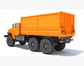 URAL Civilian Truck Off Road 6x6 Vehicle 3D 모델  wire render