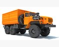 URAL Civilian Truck Off Road 6x6 Vehicle 3D 모델  top view