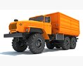 URAL Civilian Truck Off Road 6x6 Vehicle 3d model clay render