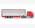 Multi-Level Animal Transporter Truck 3D 모델 