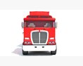 Multi-Level Animal Transporter Truck 3D 모델  front view