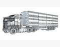 Multi-Level Animal Transporter Truck Modelo 3d