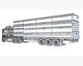 Multi-Level Animal Transporter Truck 3D модель