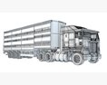 Multi-Level Animal Transporter Truck 3D模型
