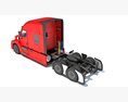 Red Semi-Trailer Truck 3D 모델 