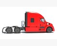 Red Semi-Trailer Truck Modèle 3d