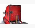 Red Semi-Trailer Truck Modelo 3d assentos