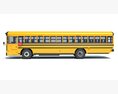 School Bus 3D 모델  back view