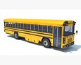 School Bus 3D模型 顶视图