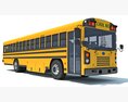 School Bus Modèle 3d vue frontale