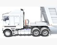 Tri-Axle Truck With Tipper Trailer 3D 모델  seats