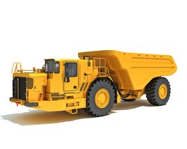Underground Articulated Mining Truck Modèle 3D