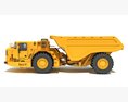 Underground Articulated Mining Truck 3Dモデル 後ろ姿