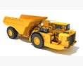 Underground Articulated Mining Truck 3D-Modell Draufsicht