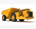 Underground Articulated Mining Truck 3d model front view