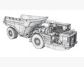 Underground Articulated Mining Truck 3Dモデル