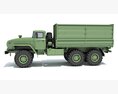 URAL Military Truck Off Road 6x6 3D 모델  back view