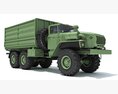 URAL Military Truck Off Road 6x6 Modello 3D vista dall'alto