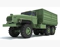 URAL Military Truck Off Road 6x6 3Dモデル clay render