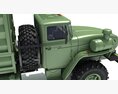URAL Military Truck Off Road 6x6 3d model dashboard