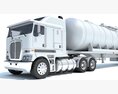 White Truck With Tank Semitrailer Modèle 3d