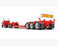 American Semi Truck With Lowboy Trailer 3D-Modell