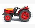 Farm Tractor 3D-Modell Rückansicht