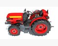 Farm Tractor 3D-Modell wire render