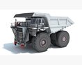 Heavy Load Mining Dump Truck Modelo 3D vista trasera