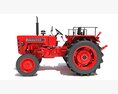 Mahindra Farm Tractor Modelo 3D vista trasera