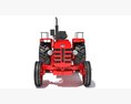 Mahindra Farm Tractor Modello 3D vista frontale