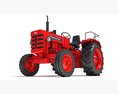 Mahindra Farm Tractor 3d model clay render