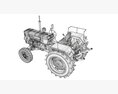 Mahindra Farm Tractor 3Dモデル