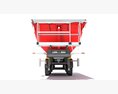 Red Bulk Agricultural Trailer 3D 모델  top view