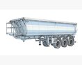 Red Bulk Agricultural Trailer 3Dモデル dashboard