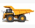 Rigid Frame Mining Dump Truck 3D-Modell Rückansicht